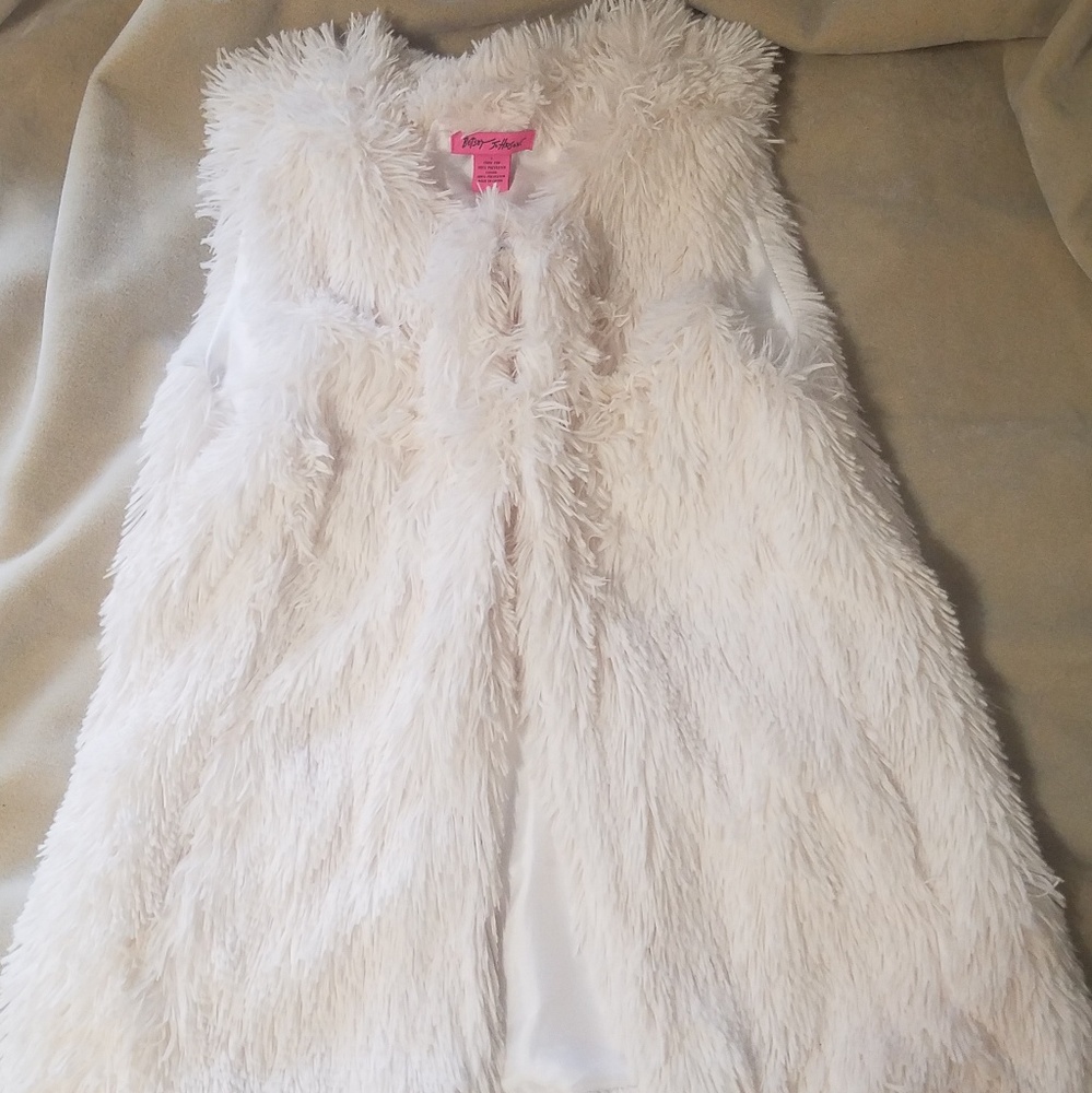 Betsey Johnson faux fur vest